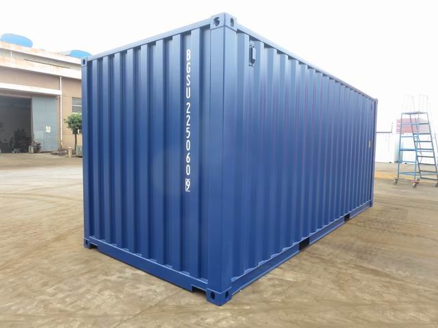 Container maritime neuf de 20 pieds en bleu