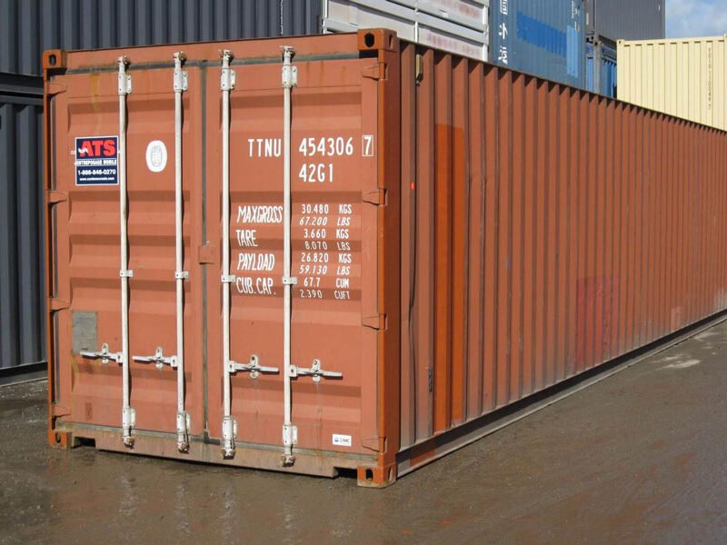 Container maritime d'occasion de 40 pieds classe A - Modèle high cube pour un maximum d'espace
