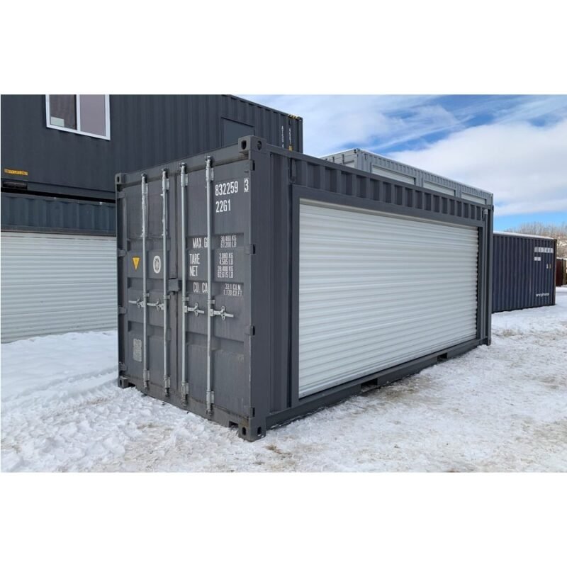 Conteneur de stockage 20 pieds avec grande porte roulante