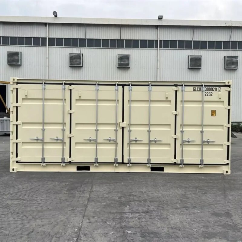 Conteneur maritime beige neuf de 20 pieds à ouverture latérale