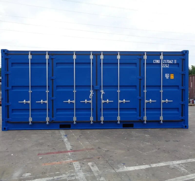 Conteneur maritime neuf de 20 pieds à ouverture latérale, bleu