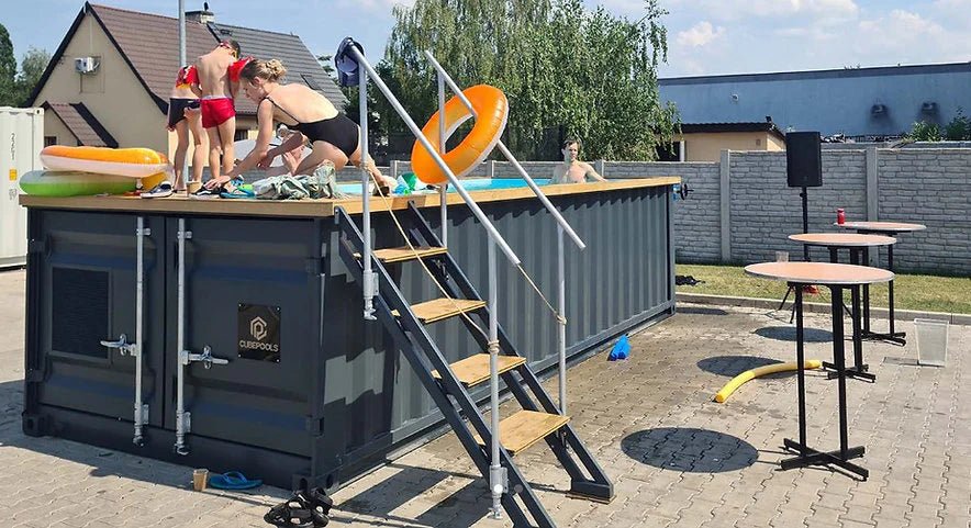 Piscine conteneur prête à l'emploi 6,2 x 2,5 m Pack Confort