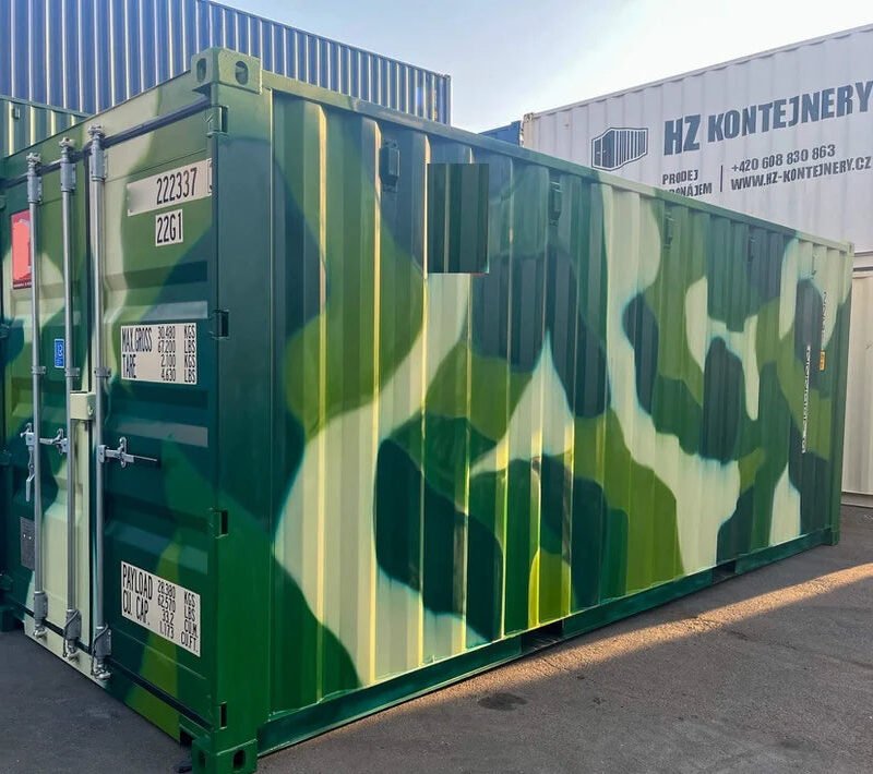 Conteneur maritime de 20 pieds – Camouflage