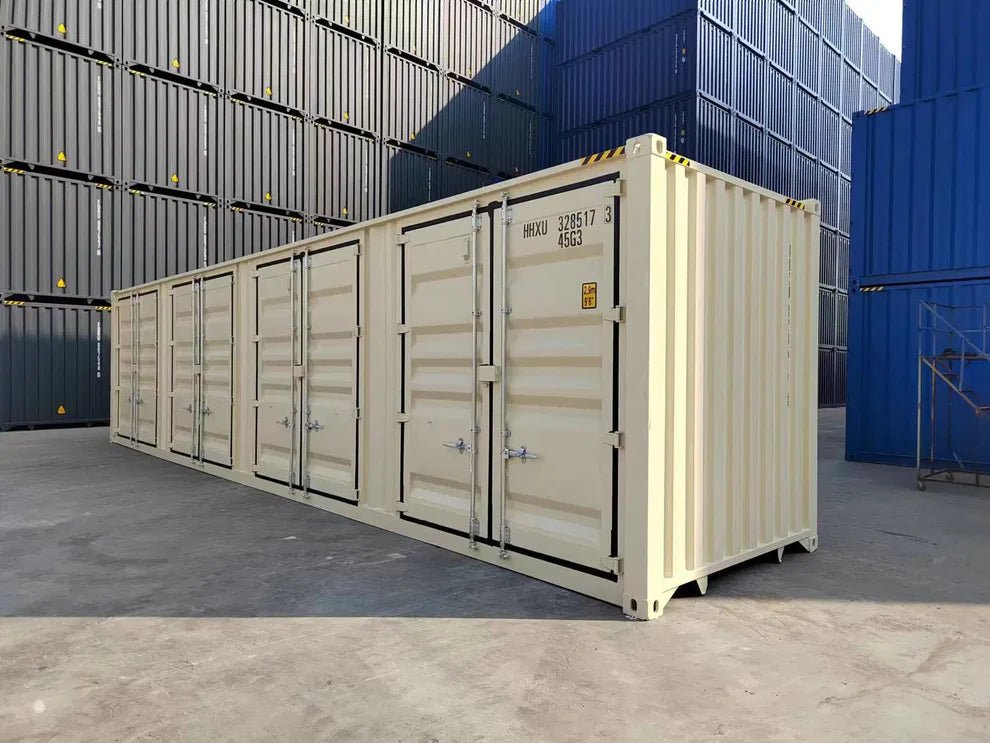 Conteneur maritime beige neuf de 40 pieds à ouverture latérale – Image 2
