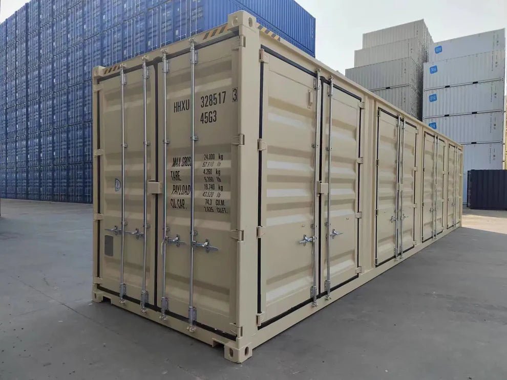 Conteneur maritime beige neuf de 40 pieds à ouverture latérale – Image 3