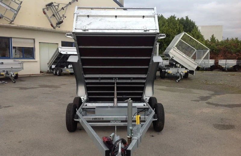 Remorque benne Lider robuste, PTAC 1500 kg, double essieu avec freins
